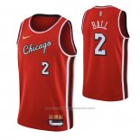 Maillot Chicago Bulls Lonzo Ball #2 Ville 2021-22 Rouge